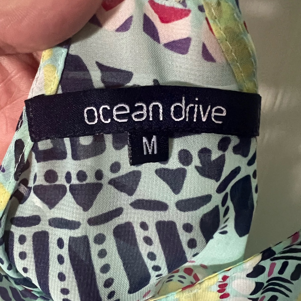 Ocean Drive, size Medium. Beach boho festival sheer tank. EUC - Picture 3 of 5